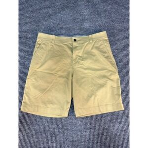 Nike Dri-FIT Golf Shorts Mens 34 Khaki Tan Flat Front Performance Chino Shorts